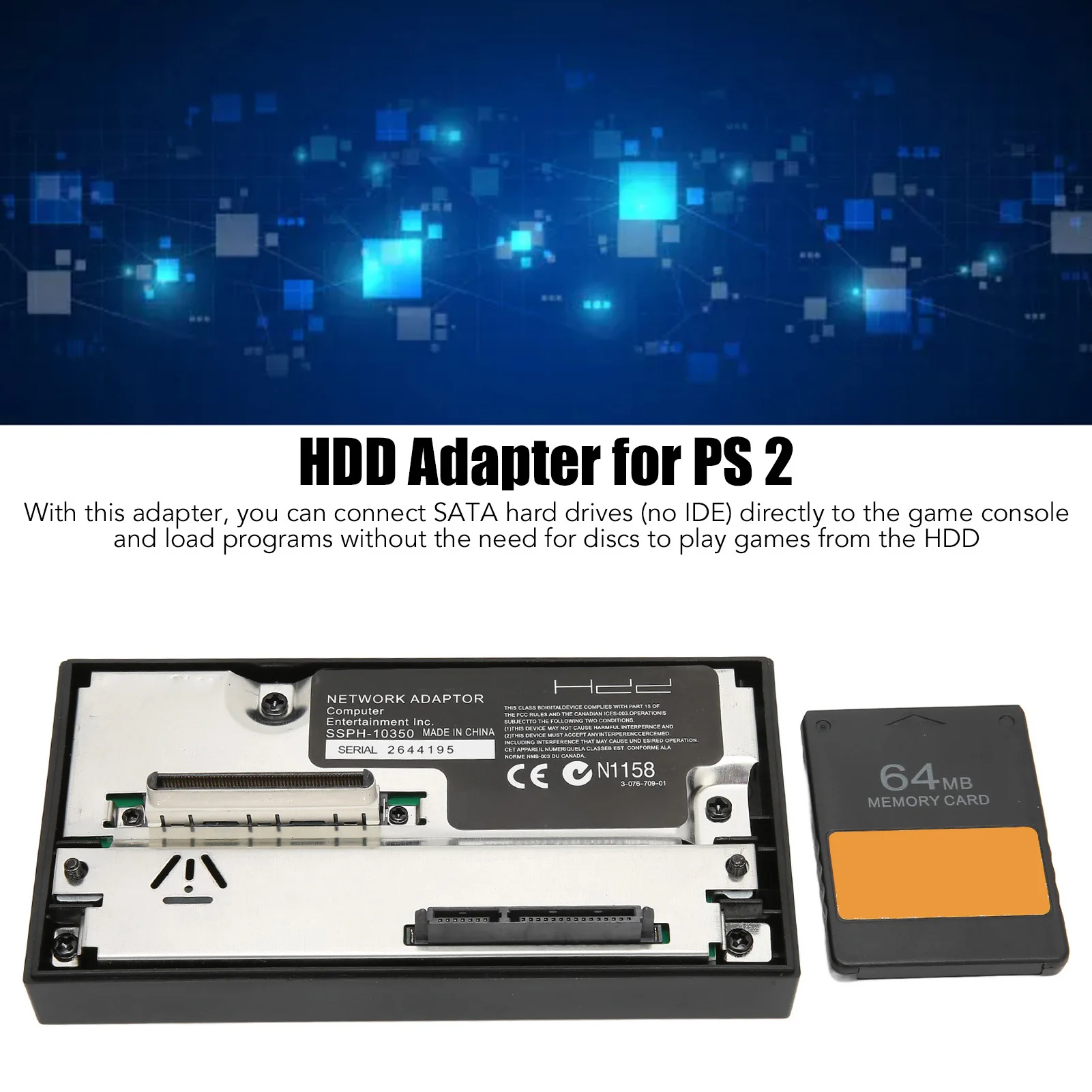 SATA Interface Adapter Interference Resistance ABS SATA Network Adapter Support Up To 2TB Hard Disk for Game Machine
SATA Interface Adapter Interference Resistance ABS SATA Network Adapter Support Up To 2TB Hard Disk for Game Machine