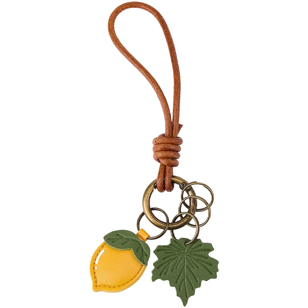 1Pc Imitation Leather Pendant Decoration with Alloy Rings for Bag Ornaments Lemon 145x35mm
1Pc Imitation Leather Pendant Decoration with Alloy Rings for Bag Ornaments Lemon 145x35mm