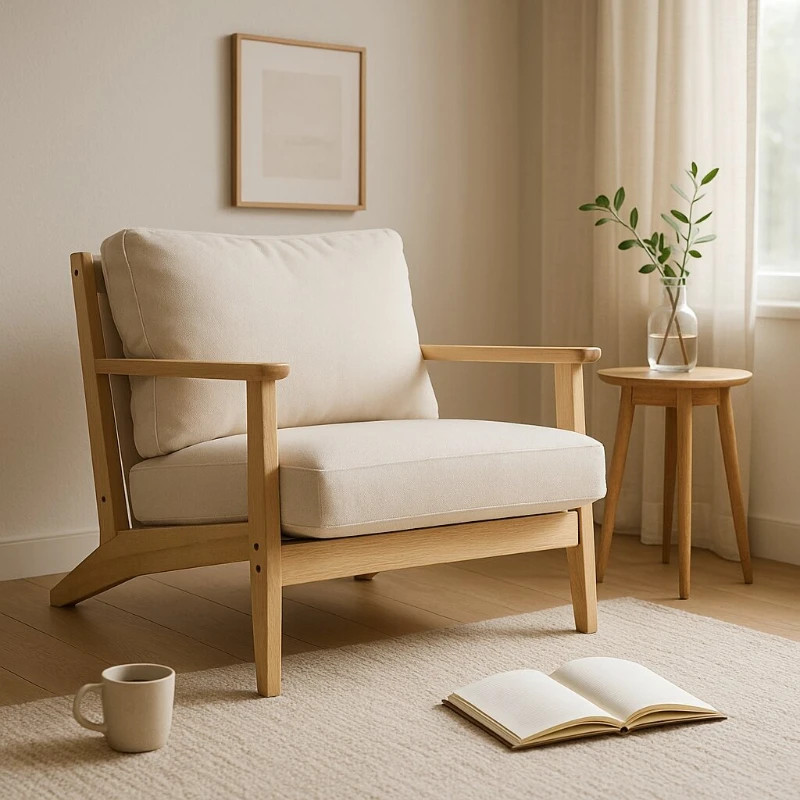 Japanese Solid Wood Single Sofa Natural Wood Lounge Chair Hotel Reception Living Room Seat Comfortable Lazy Chair Design
Japanese Solid Wood Single Sofa Natural Wood Lounge Chair Hotel Reception Living Room Seat Comfortable Lazy Chair Design