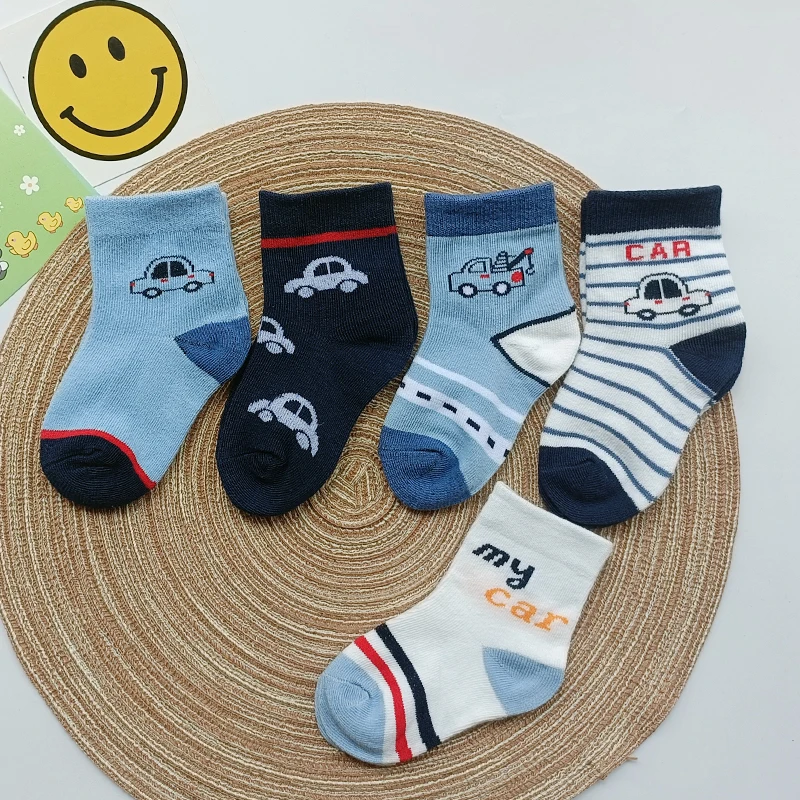Car Children's Socks Spring And Autumn Boys Mid-tube Socks 3-8-12 Year Old Baby Cartoon Kids Socks 5 Pairs
Car Children's Socks Spring And Autumn Boys Mid-tube Socks 3-8-12 Year Old Baby Cartoon Kids Socks 5 Pairs