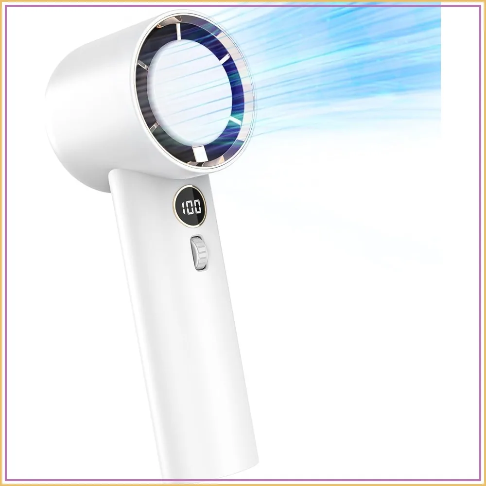 5000mAh Portable Handheld Fan, 100 Speed Turbo Fan, 17H Working, Digital Display for Travel Outdoor
5000mAh Portable Handheld Fan, 100 Speed Turbo Fan, 17H Working, Digital Display for Travel Outdoor