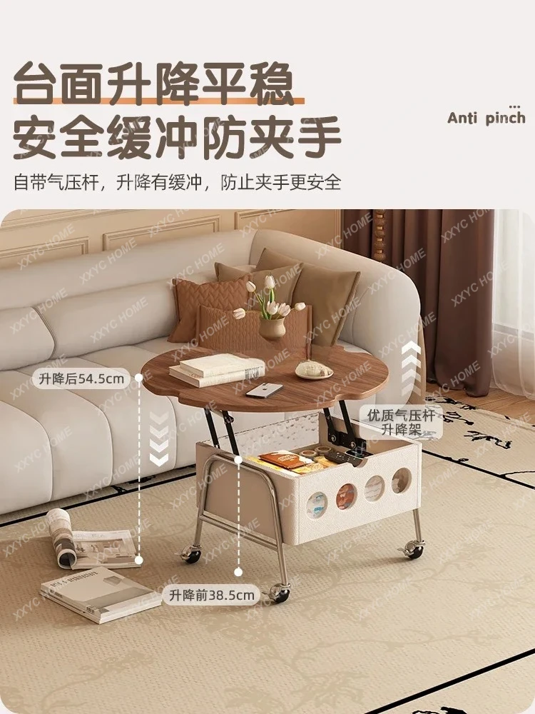 LDesign sense living room movable lifting small coffee table cream wind small apartment household with wheels
LDesign sense living room movable lifting small coffee table cream wind small apartment household with wheels