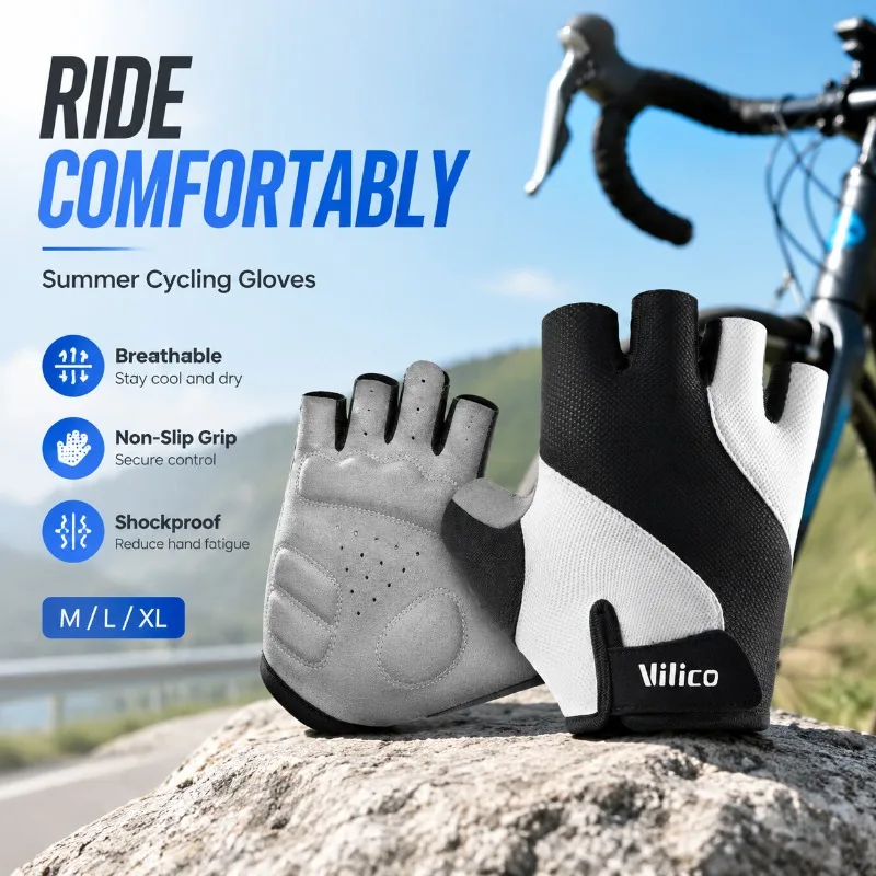 Half Finger Riding Gloves Ventilate Anti-slip Shock Buffer Unisex Summer Outdoor Gear for Road Cycling Bodybuilding Lightweight
Half Finger Riding Gloves Ventilate Anti-slip Shock Buffer Unisex Summer Outdoor Gear for Road Cycling Bodybuilding Lightweight