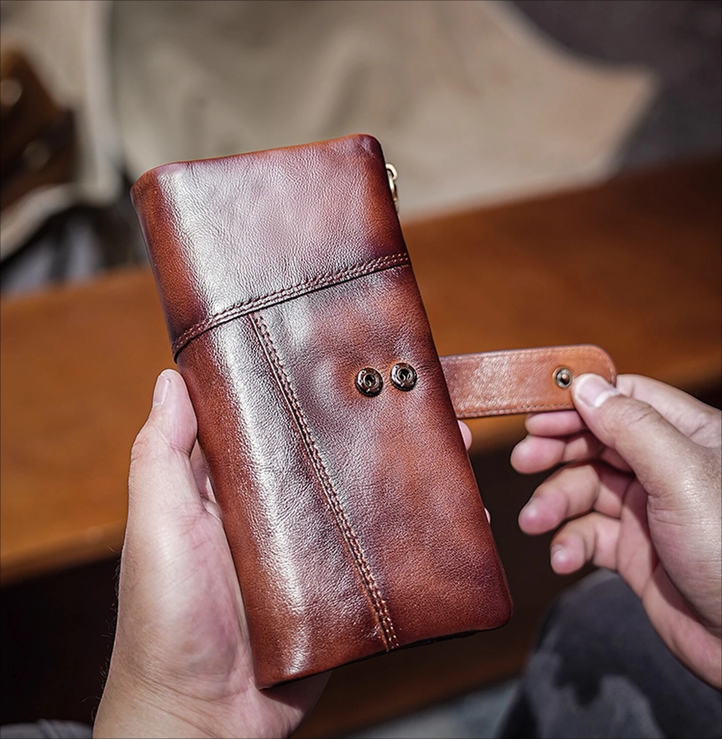 Genuine Top-Grain Leather Men's Wallet New Long-Style Cardholder with Integrated Large Capacity Perfect on Qixi Festival
Genuine Top-Grain Leather Men's Wallet New Long-Style Cardholder with Integrated Large Capacity Perfect on Qixi Festival