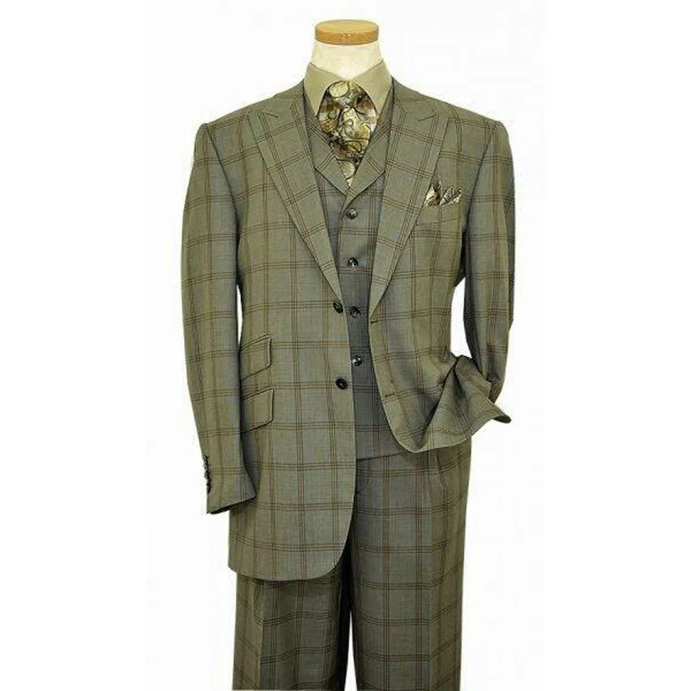 Green Men Suits High Quality 3 Pieces Jacket Pant Vest Single Breasted Peak Lapel Formal Occasion Male Clothing Classic 2025
Green Men Suits High Quality 3 Pieces Jacket Pant Vest Single Breasted Peak Lapel Formal Occasion Male Clothing Classic 2025