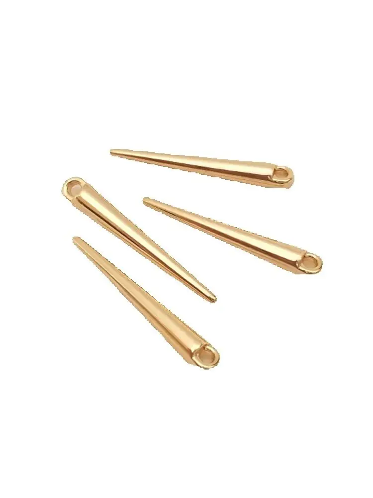 14K Gold Plated Long pepper nail conical willow nail pendant Diy necklace earrings pendant
14K Gold Plated Long pepper nail conical willow nail pendant Diy necklace earrings pendant