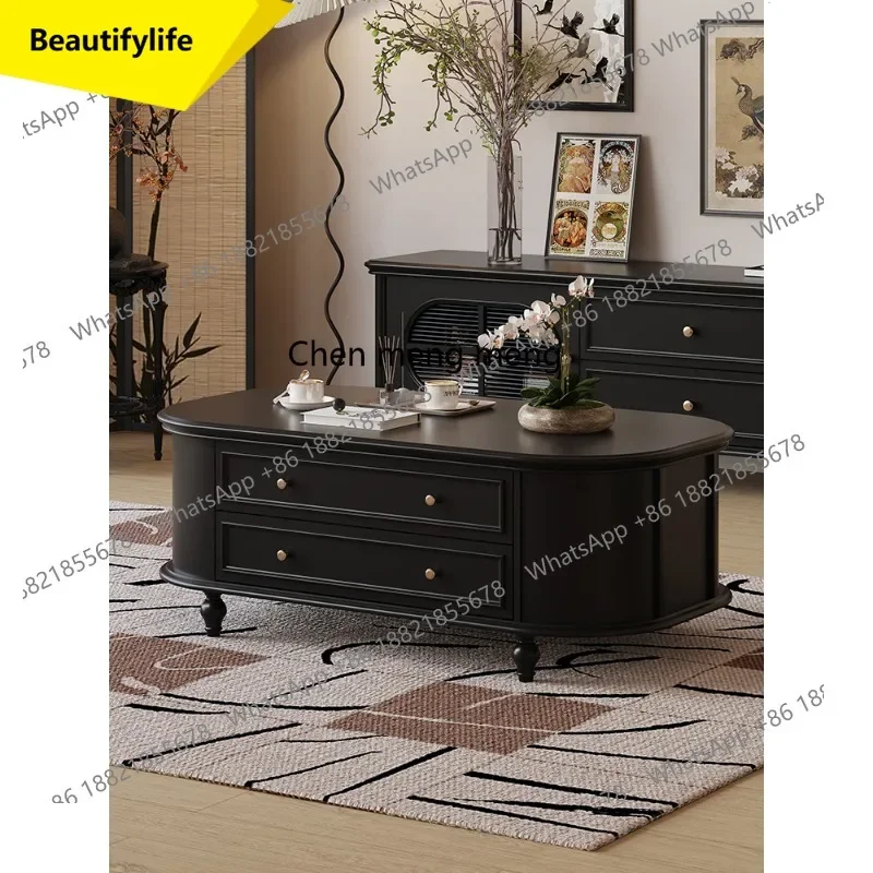 Q181 French cherry retro solid wood oval coffee table antique living room home black tea table
Q181 French cherry retro solid wood oval coffee table antique living room home black tea table