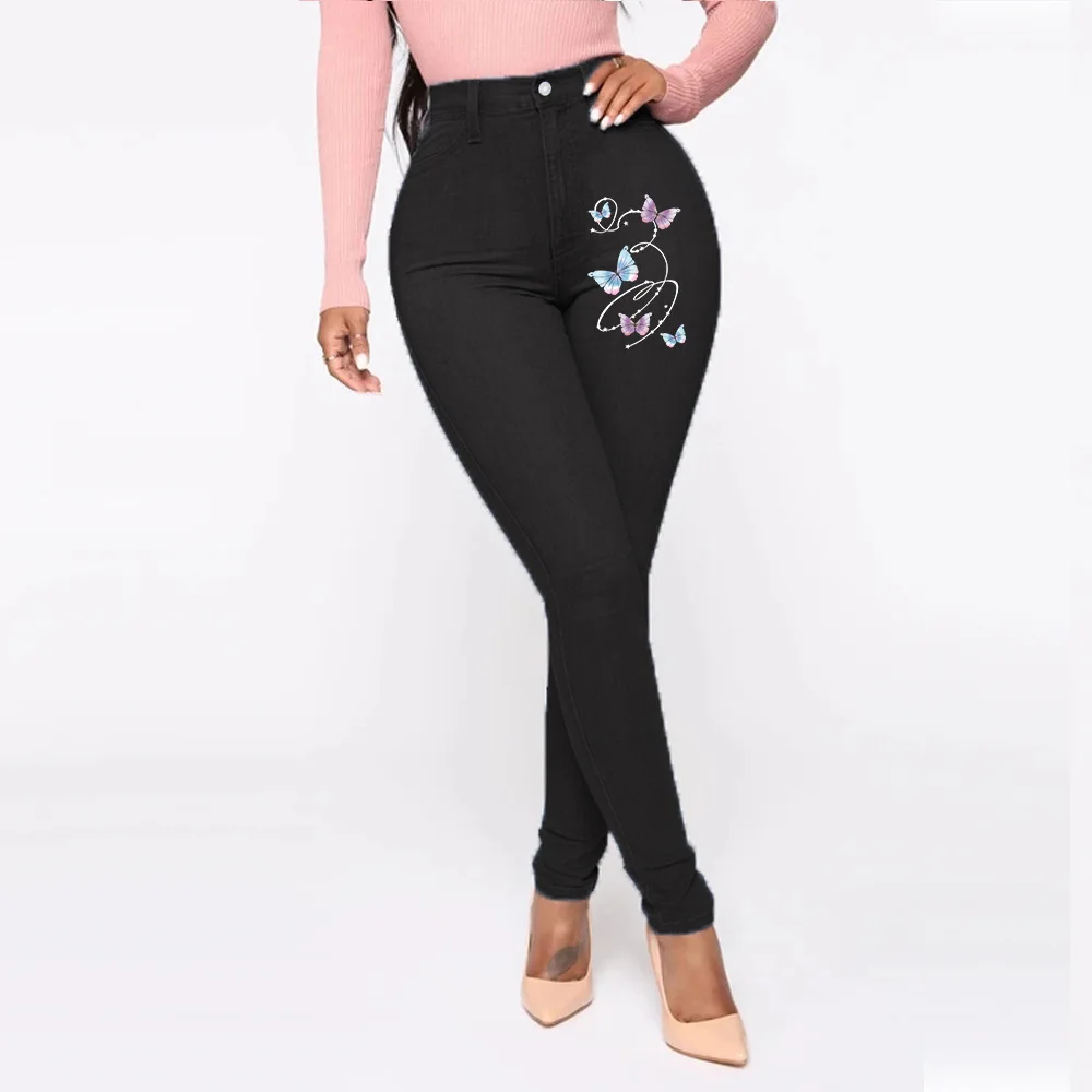 High Waist Sexy Tight Women's Jeans Floral Print Cotton Elastic City Style Small Footed Trousers for Other Suitable Audience
High Waist Sexy Tight Women's Jeans Floral Print Cotton Elastic City Style Small Footed Trousers for Other Suitable Audience