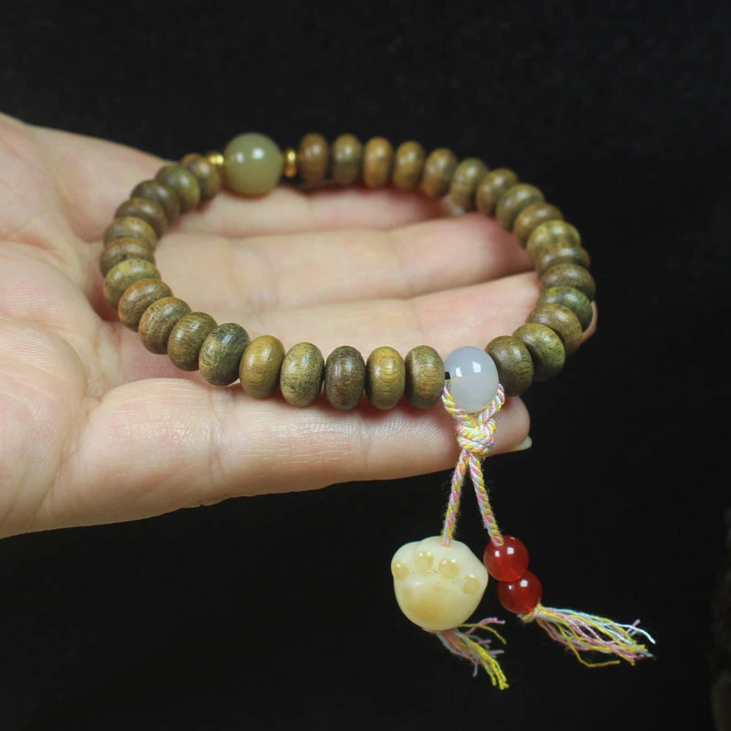 Green Sandalwood Abacus Bead 8*5 Bracelet, Charcoal Burned Cat Claw Bodhi Buddha Bead Bracelet, Unisex Forest Style Prayer Bead
Green Sandalwood Abacus Bead 8*5 Bracelet, Charcoal Burned Cat Claw Bodhi Buddha Bead Bracelet, Unisex Forest Style Prayer Bead