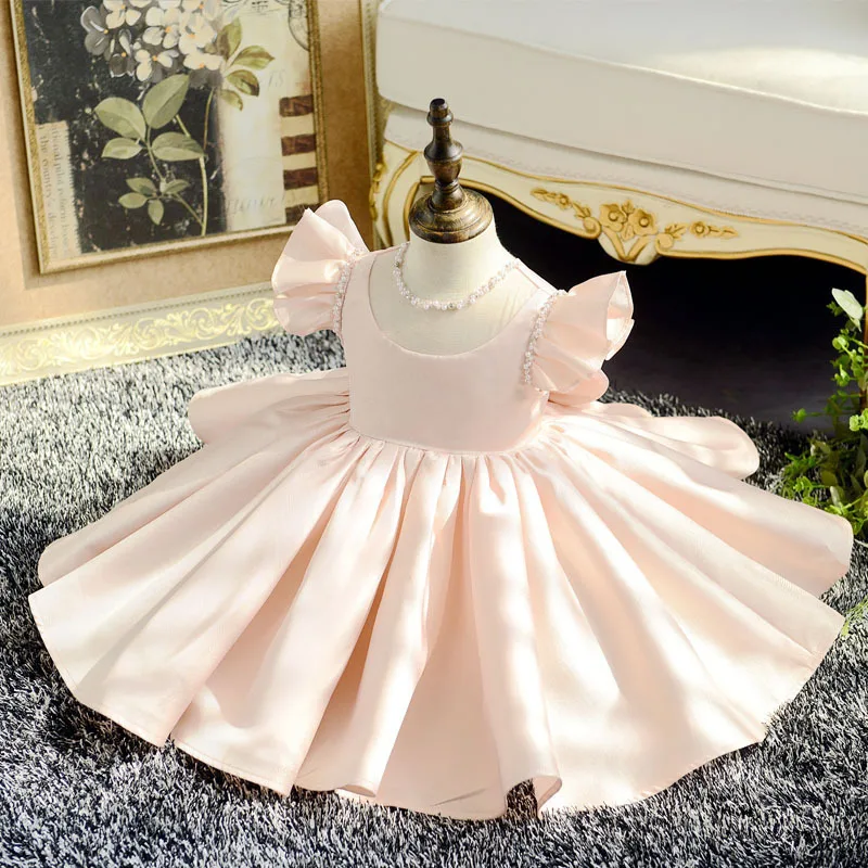 Boutique Summer Beading Solid Pink Flying Sleeve Little Baby Flower Girls Princess Party Dresses for 1 Year Birthday Ceremony
Boutique Summer Beading Solid Pink Flying Sleeve Little Baby Flower Girls Princess Party Dresses for 1 Year Birthday Ceremony