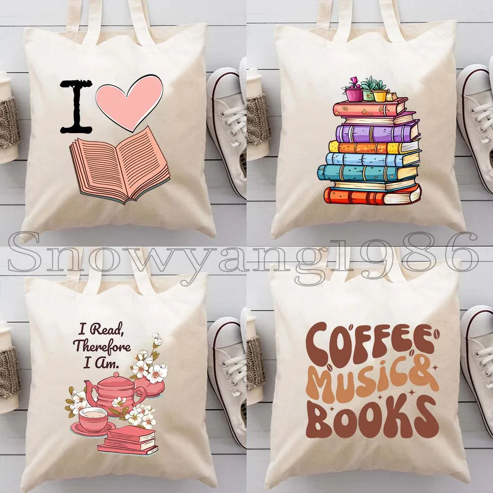 4PCS Floral Stack of Books Coffee Flowers Heart Book Quotes Reading Gifts Canvas Shoulder Tote Bag Shopping Shopper Handbag
4PCS Floral Stack of Books Coffee Flowers Heart Book Quotes Reading Gifts Canvas Shoulder Tote Bag Shopping Shopper Handbag