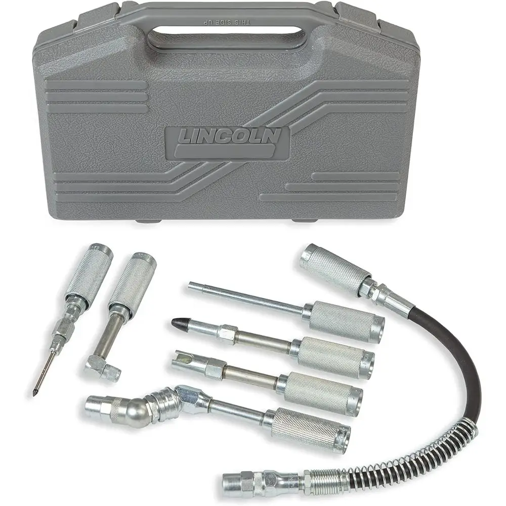 High-Precision Grease Lubrication Kit with Quick-Connect Couplings, Lube Tools, Hoses and Nozzles
High-Precision Grease Lubrication Kit with Quick-Connect Couplings, Lube Tools, Hoses and Nozzles