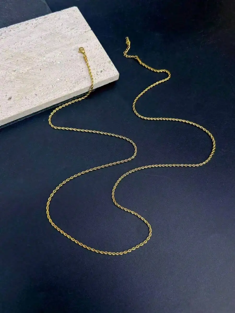 Minimalist Gold Plated Stainless Steel Chain Necklace For Daily Wear And Layering
Minimalist Gold Plated Stainless Steel Chain Necklace For Daily Wear And Layering