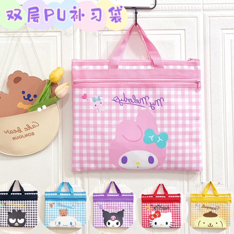 New Sanrio Kuromi Ktcinnamoroll Full Series Double Layer Zipper File Bag Student Tutorial Bag Handbag Leather Storage Bag Gift
New Sanrio Kuromi Ktcinnamoroll Full Series Double Layer Zipper File Bag Student Tutorial Bag Handbag Leather Storage Bag Gift