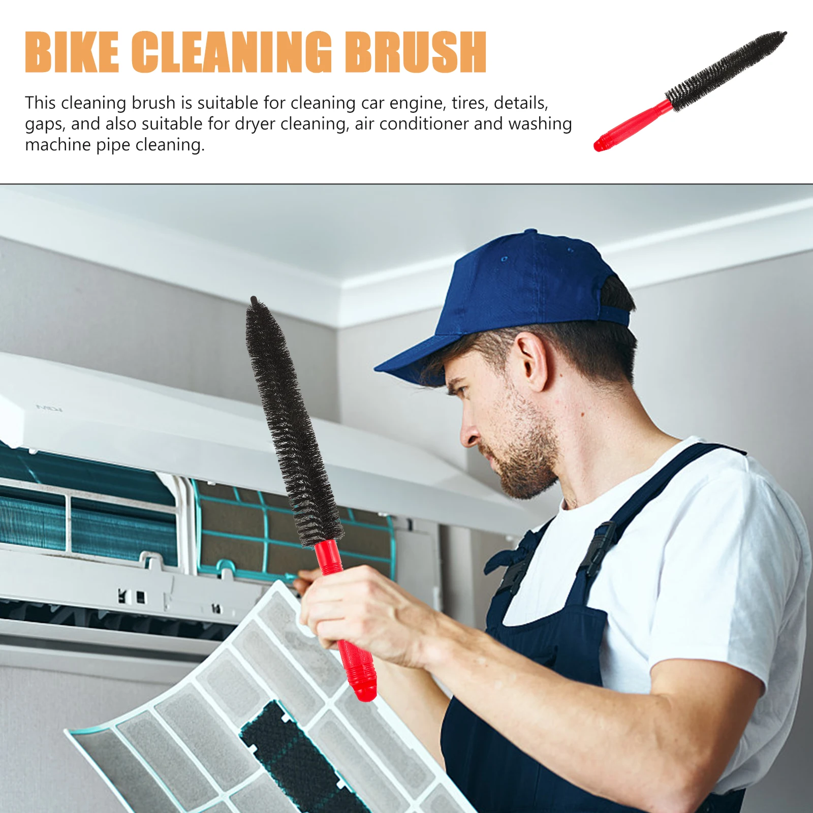 1pcs Engine Cleaning Brush Car Detailing Tool Strong Nylon Bristles Bike Chain Conditioner Hose Pipe Durable Multi-Use
1pcs Engine Cleaning Brush Car Detailing Tool Strong Nylon Bristles Bike Chain Conditioner Hose Pipe Durable Multi-Use