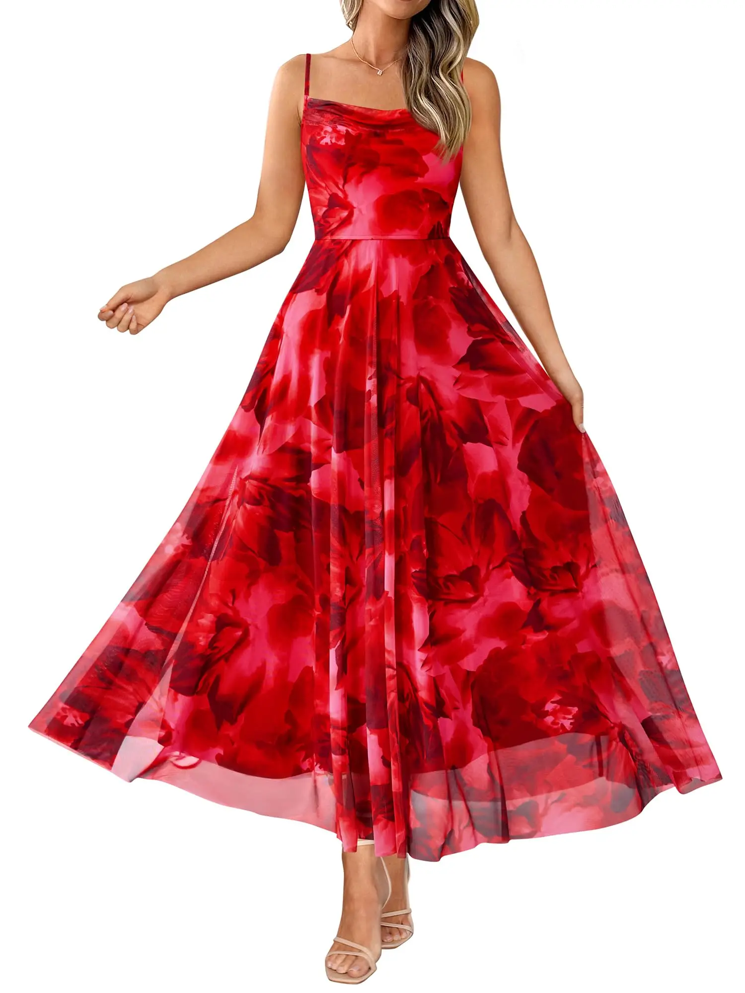 Women Summer Floral Maxi Dress Spaghetti Strap Elegant Party Beach Long Dress
Women Summer Floral Maxi Dress Spaghetti Strap Elegant Party Beach Long Dress