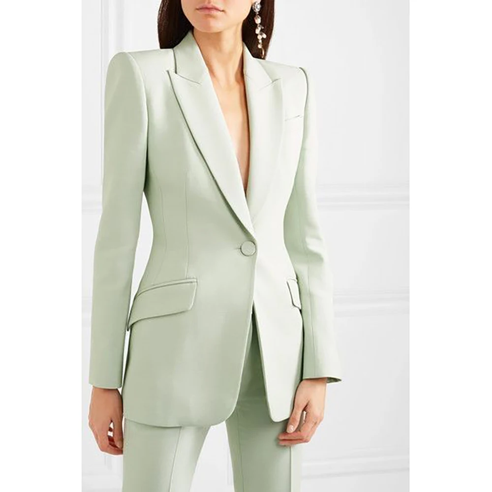 Solid Color Women's Suits Formal One-button Slim Fit Peak Lapel Skinny 2 Piece Jacket Pants Outfits Office Lady Cothing 2025
Solid Color Women's Suits Formal One-button Slim Fit Peak Lapel Skinny 2 Piece Jacket Pants Outfits Office Lady Cothing 2025