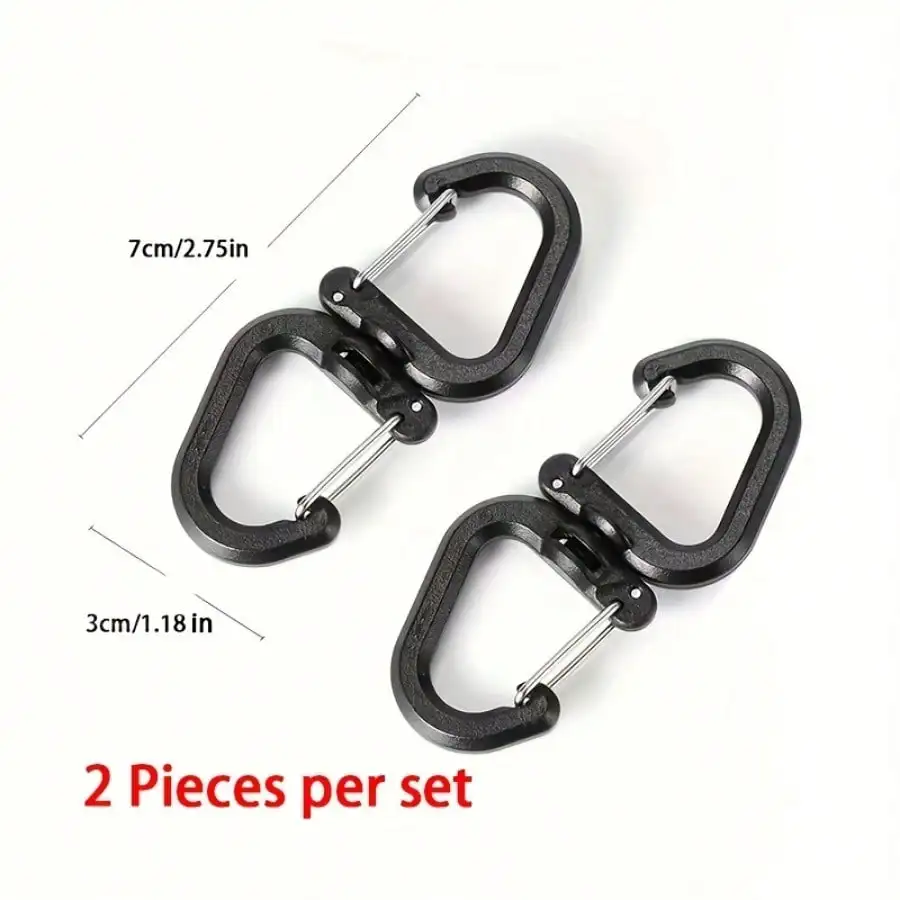 2 piece travel storage heavy-duty mountain buckle for outdoor hiking, daily commuting, multifunctional clip buckle
2 piece travel storage heavy-duty mountain buckle for outdoor hiking, daily commuting, multifunctional clip buckle