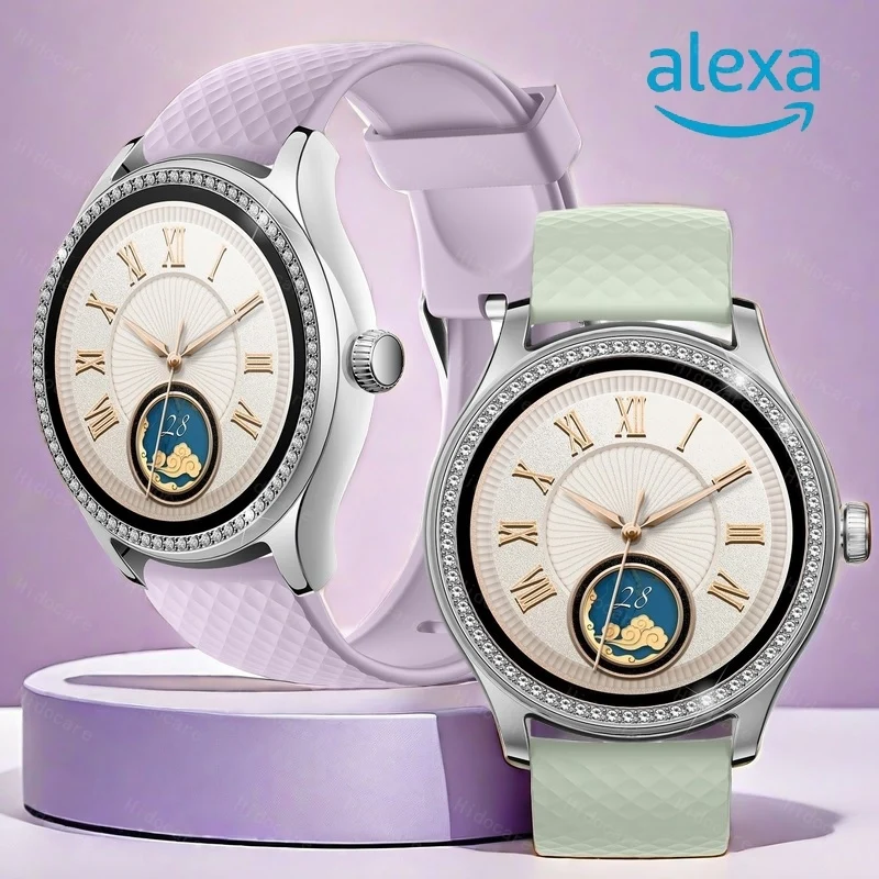 Alexa Smartwatch Women's 2024 Sports Clock Bluetooth Waterproof IP68 Tuya Original Diamond Jewelry Watches Lady Girls American
Alexa Smartwatch Women's 2024 Sports Clock Bluetooth Waterproof IP68 Tuya Original Diamond Jewelry Watches Lady Girls American