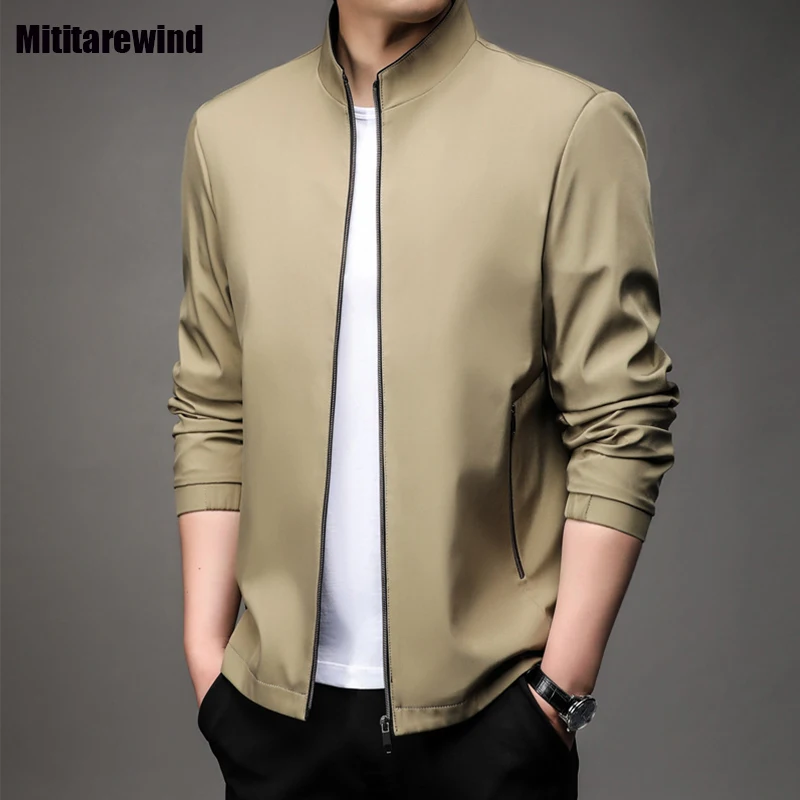 Spring Autumn New Men's Jackets Harajuku Fashion Middle-aged Male Office Jacket Solid Casual Zipper Stand Collar Jacket Simple
Spring Autumn New Men's Jackets Harajuku Fashion Middle-aged Male Office Jacket Solid Casual Zipper Stand Collar Jacket Simple