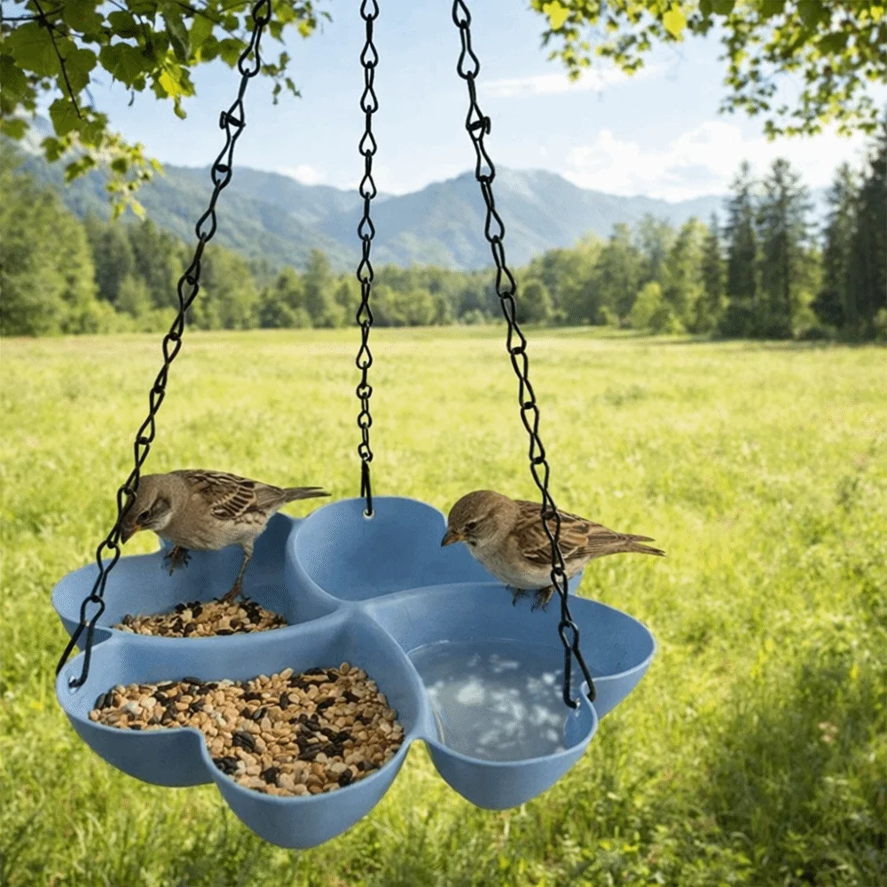 Flower Shaped Hanging Bird Feeder Adjustable Chain Durable Hummingbird Feeder Multipurpose Large Capacity Bird Feeding Tray
Flower Shaped Hanging Bird Feeder Adjustable Chain Durable Hummingbird Feeder Multipurpose Large Capacity Bird Feeding Tray