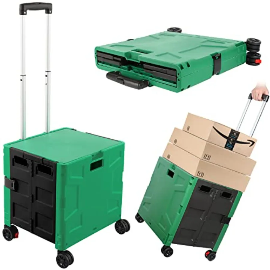Foldable Shopping Utility Cart Portable Rolling Crate Handcart with 360°Rotate Wheel Telescoping Handle Collapsible for Travel
Foldable Shopping Utility Cart Portable Rolling Crate Handcart with 360°Rotate Wheel Telescoping Handle Collapsible for Travel