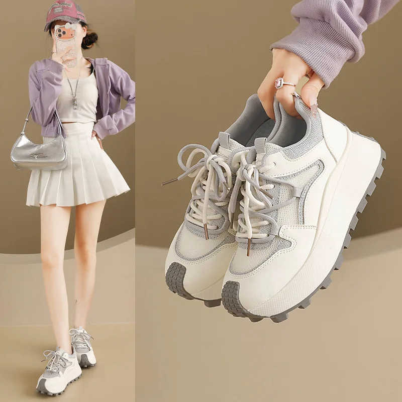 Women's Summer Sports Running Shoes 2026 Dad Style with Thick Sole Breathable Casual Comfortable Footwear
Women's Summer Sports Running Shoes 2026 Dad Style with Thick Sole Breathable Casual Comfortable Footwear