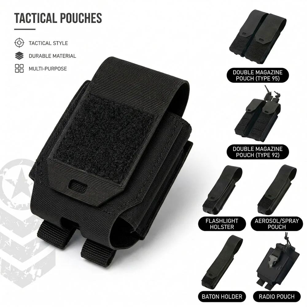 Lightweight Tactical Quick Draw Holster MOLLE Universal Strip Pouch Fast Access Belt Carry Holder Accessory for Airsoft Combat
Lightweight Tactical Quick Draw Holster MOLLE Universal Strip Pouch Fast Access Belt Carry Holder Accessory for Airsoft Combat