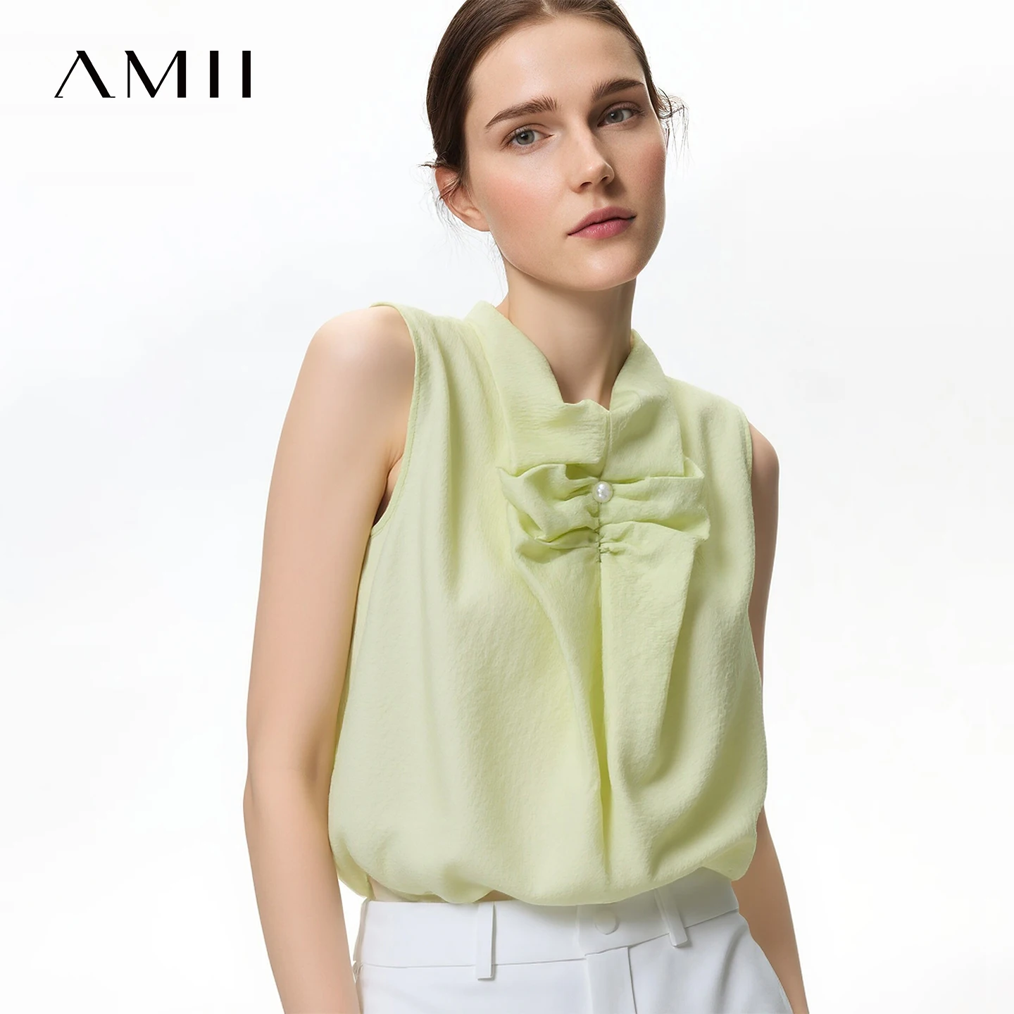 Amii Sleeveless Women's Blouse 2026 Summer New 3D Shirred Beaded Chiffon Tops Ladies Romantic Casual Lightweight Shirt 12642173
Amii Sleeveless Women's Blouse 2026 Summer New 3D Shirred Beaded Chiffon Tops Ladies Romantic Casual Lightweight Shirt 12642173