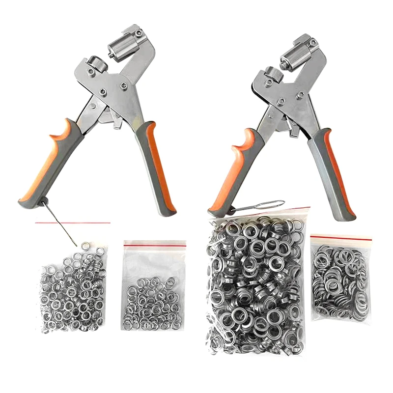 Grommet Eyelet Pliers Kit, 1/4 In 6Mm 3/8 In 10Mm Grommet Tool Kit With 500 Metal Eyelets For Leather/Belt/Shoes/Cloths Reusable
Grommet Eyelet Pliers Kit, 1/4 In 6Mm 3/8 In 10Mm Grommet Tool Kit With 500 Metal Eyelets For Leather/Belt/Shoes/Cloths Reusable