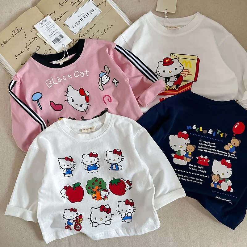 Sanrio Kawaii Anime Autumn Hello Kitty Children Base Shirt Cute Sweet Hoodie Cartoon Fallow Long Sleeve Top Lovely Gifts Girls
Sanrio Kawaii Anime Autumn Hello Kitty Children Base Shirt Cute Sweet Hoodie Cartoon Fallow Long Sleeve Top Lovely Gifts Girls
