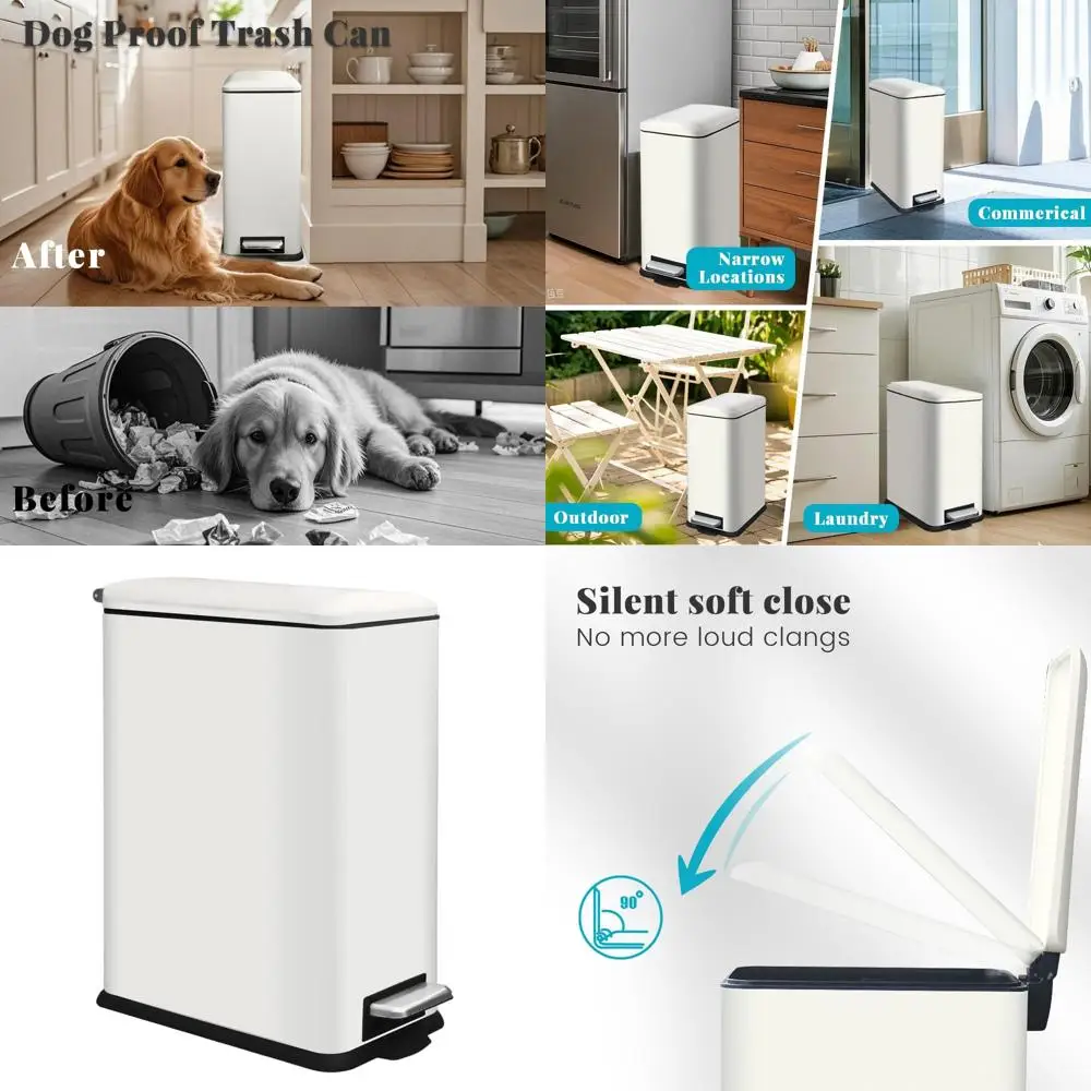 8-галлонный мусорный бак из нержавеющей стали для ванной комнаты с ступенчатой педалью, крышкой с мягким закрыванием и внутренним ведром, подходит для домашнего использования, белый
8-галлонный мусорный бак из нержавеющей стали для ванной комнаты с ступенчатой педалью, крышкой с мягким закрыванием и внутренним ведром, подходит для домашнего использования, белый