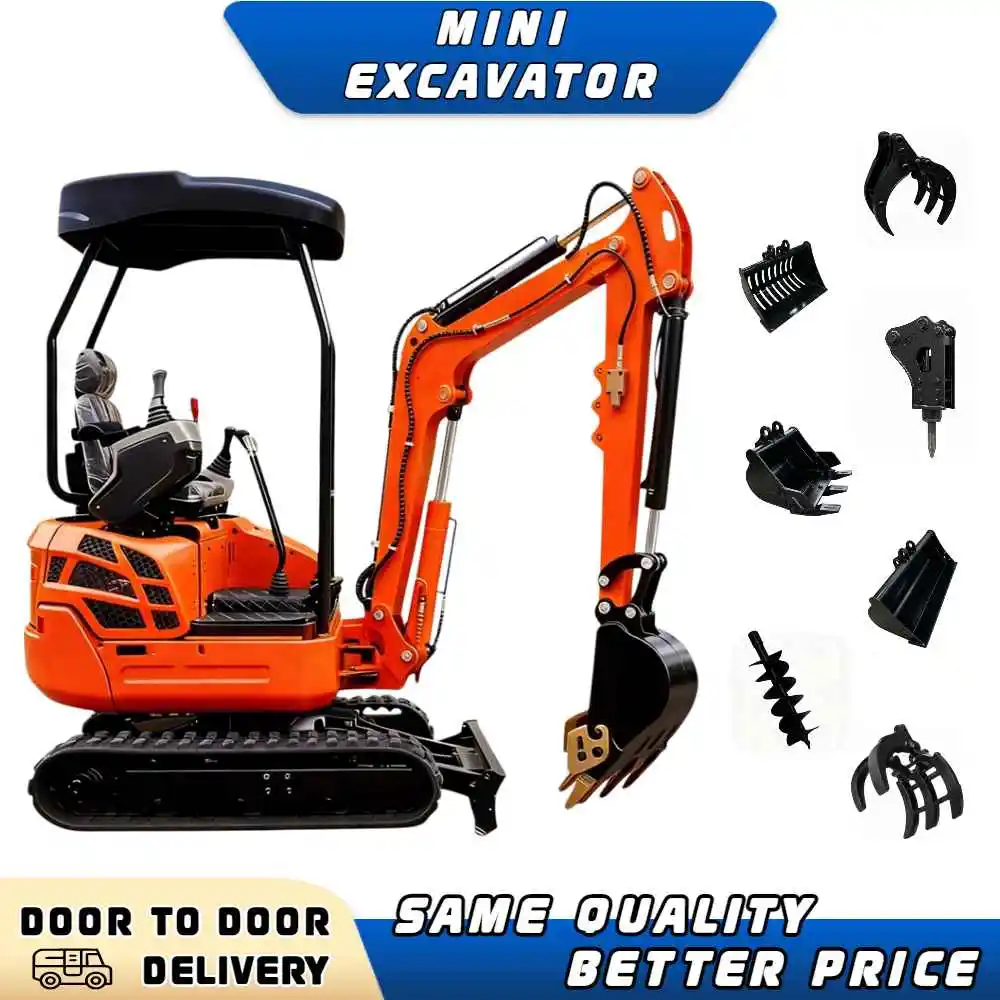 0.8Ton-1.5Ton Mini Excavator Kubota Engine Hydraulic Machinery CE Adjustable Crop Construction Equipment Direct Sale
0.8Ton-1.5Ton Mini Excavator Kubota Engine Hydraulic Machinery CE Adjustable Crop Construction Equipment Direct Sale
