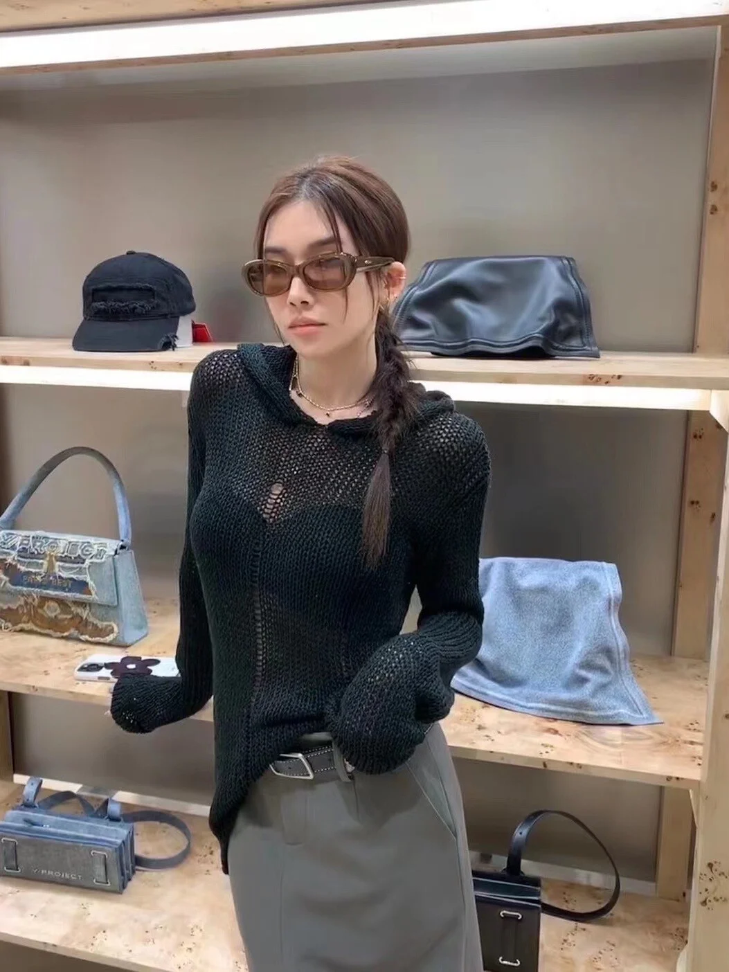 Женский вязаный свитер-шапка с ажурным узором, осенняя новинка, текстурированный, с эффектом высококачественного материала, из полиэфирного волокна NUMIND
Женский вязаный свитер-шапка с ажурным узором, осенняя новинка, текстурированный, с эффектом высококачественного материала, из полиэфирного волокна NUMIND