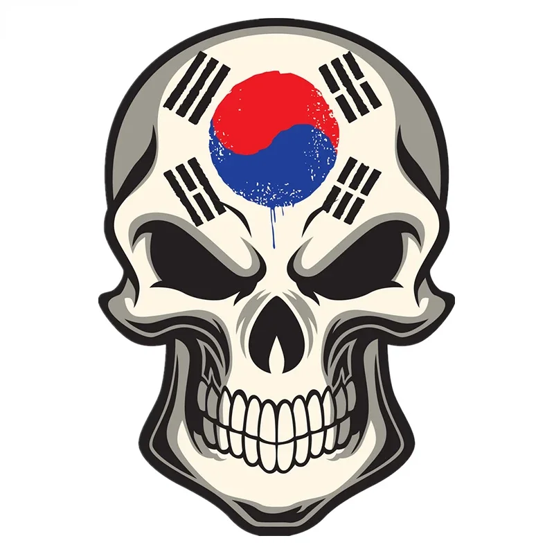 New design Skull Korean flag hilarious car sticker skull scratch decal in a colorful decal decoration decal, 13cm
New design Skull Korean flag hilarious car sticker skull scratch decal in a colorful decal decoration decal, 13cm
