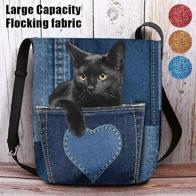1PCSWomen's Crossbody Shoulder Bag Cat Print Lightweight Polyester for Outdoor TravelDaily UseStorage Organizer
1PCSWomen's Crossbody Shoulder Bag Cat Print Lightweight Polyester for Outdoor TravelDaily UseStorage Organizer