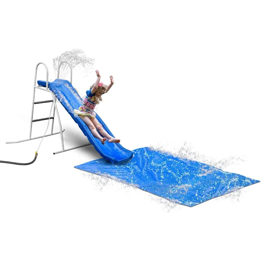 6' Water Wave Slide with 6' Sliding Tarp for Backyard Fun. Easy Assembly Free Standing Slide with Built in Adjustable Water Spr
6' Water Wave Slide with 6' Sliding Tarp for Backyard Fun. Easy Assembly Free Standing Slide with Built in Adjustable Water Spr