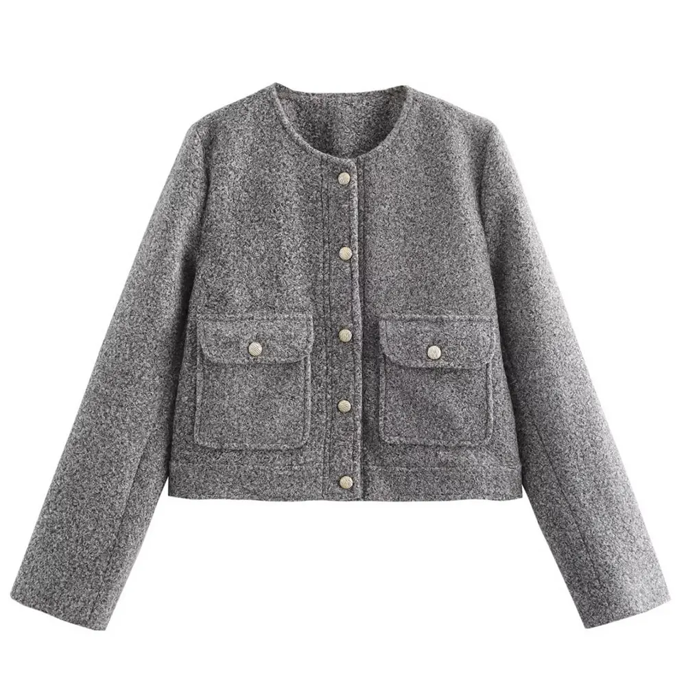 Autumn New Arrival Women's Fashionable Tweed Coat With Metal Button Decoration Elegant Versatile Outerwear
Autumn New Arrival Women's Fashionable Tweed Coat With Metal Button Decoration Elegant Versatile Outerwear