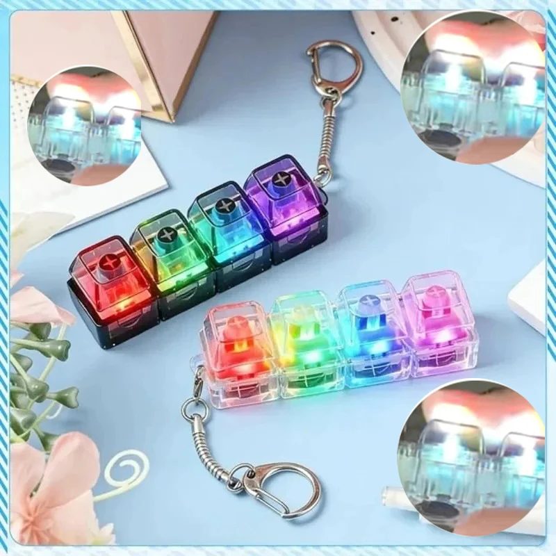 LED Keyboard/ Keychain Fidget Toy Crystal Clicker;; Sensory Toy for Stress Relief Keyboard Keychain Fidget Gadget for Adults Kid
LED Keyboard/ Keychain Fidget Toy Crystal Clicker;; Sensory Toy for Stress Relief Keyboard Keychain Fidget Gadget for Adults Kid