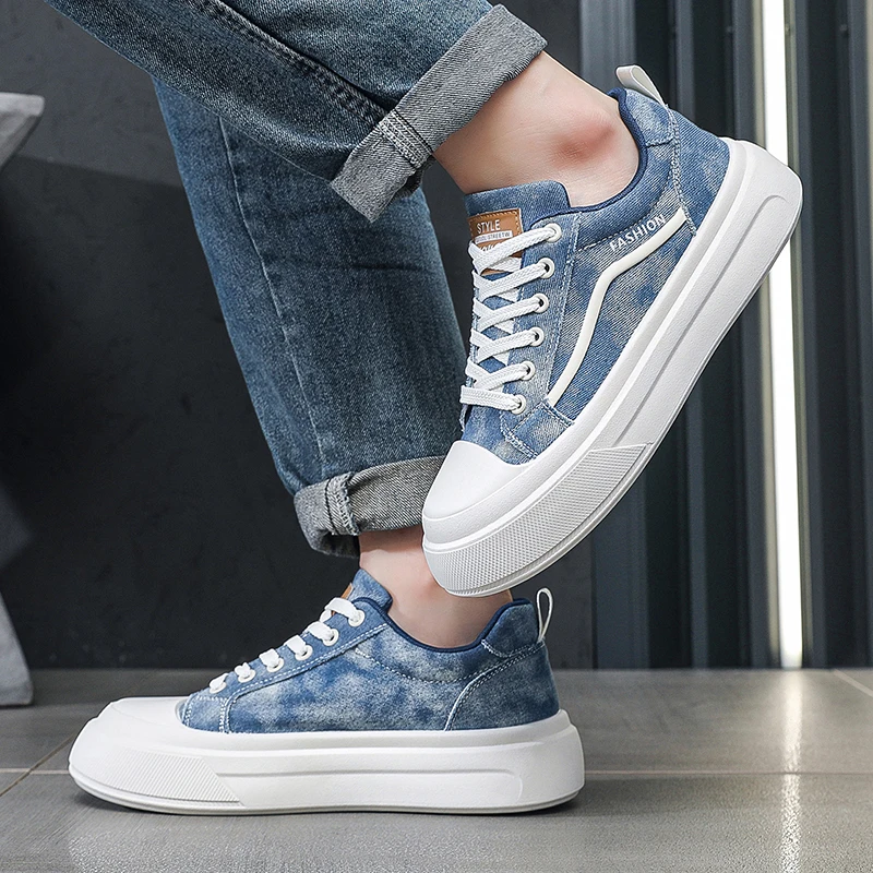 Personalized Spring and Autumn New Men's Shoes Korean Style Fashionable Casual Board Shoes Denim Single Shoe Versatile Sneakers
Personalized Spring and Autumn New Men's Shoes Korean Style Fashionable Casual Board Shoes Denim Single Shoe Versatile Sneakers