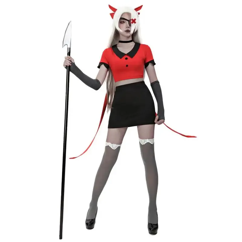 WENAM Vaggie Cosplay Costume Anime Hazbin Red Suit Halloween Party Hotel Carnival Uniform Cos Disfraz Mujer Adulta
WENAM Vaggie Cosplay Costume Anime Hazbin Red Suit Halloween Party Hotel Carnival Uniform Cos Disfraz Mujer Adulta