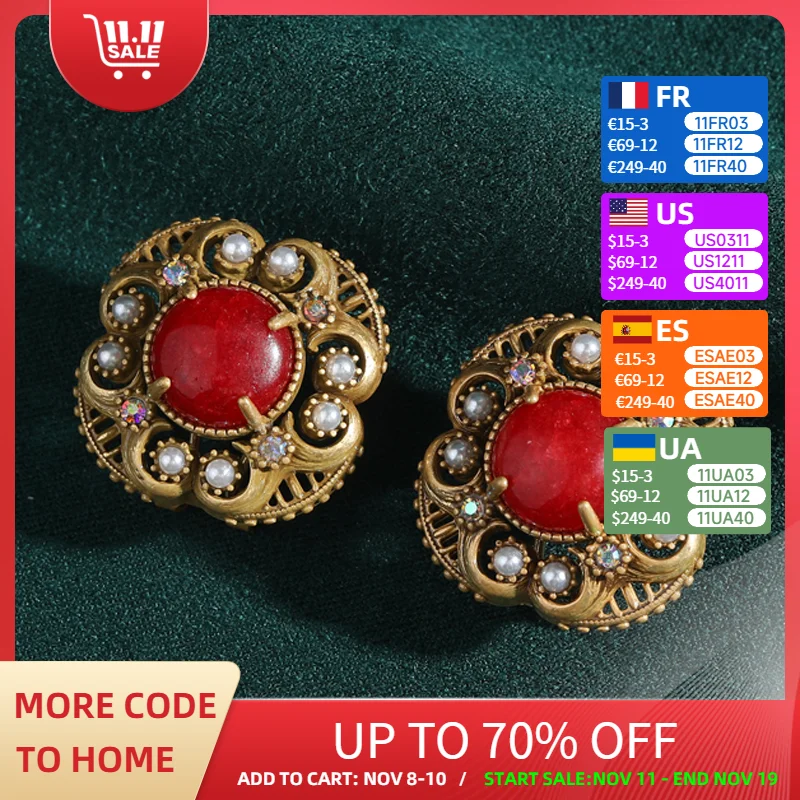 Vintage Pearl Red Earrings Elegant Stud For Woman Luxury Quality Jewelry Flower Antique Gold Color Mother Day Gift 2025 Trends
Vintage Pearl Red Earrings Elegant Stud For Woman Luxury Quality Jewelry Flower Antique Gold Color Mother Day Gift 2025 Trends