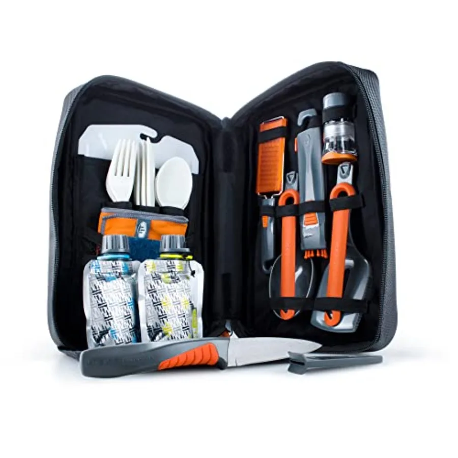 Destination Kitchen Set 24‑Piece Full Camp Kitchen Kit Cutlery for Persons Pivot Tools Spice Shakers and Carry Travel Case
Destination Kitchen Set 24‑Piece Full Camp Kitchen Kit Cutlery for Persons Pivot Tools Spice Shakers and Carry Travel Case
