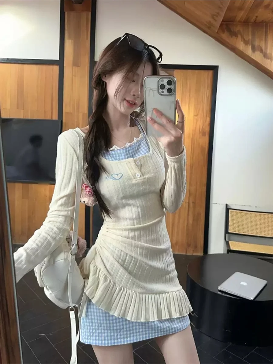 Pure Desire Style Women's Neck Hanging Dress Autumn Winter Season Faux Two-Piece Sweet Spicy Waist Inward Irregular Splicing ...
Pure Desire Style Women's Neck Hanging Dress Autumn Winter Season Faux Two-Piece Sweet Spicy Waist Inward Irregular Splicing ...