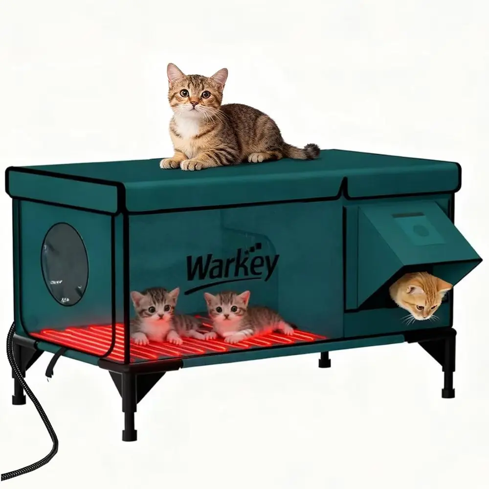 Утепленный домик для кошек или домашних животных на улице зимой, всепогодный утепленный домик для кошек с подогревом, изолированное убежище для кошек с нагревательным ковриком (28x16 дюймов)
Утепленный домик для кошек или домашних животных на улице зимой, всепогодный утепленный домик для кошек с подогревом, изолированное убежище для кошек с нагревательным ковриком (28x16 дюймов)