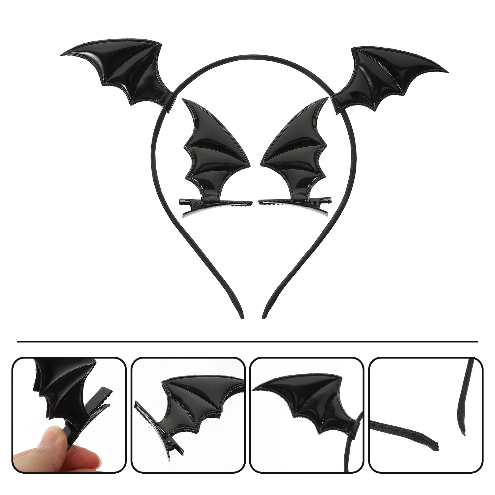 1 set Bat Headband Kit Black Flying Bats Hair Clips Set Women Halloween Headdress Perfect for Parties Special Occasions
1 set Bat Headband Kit Black Flying Bats Hair Clips Set Women Halloween Headdress Perfect for Parties Special Occasions