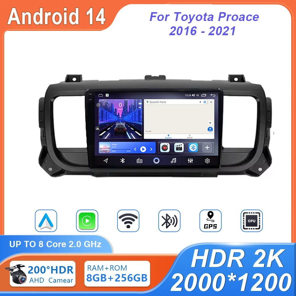 Android Player Navigation Stereo Head Unit GPS Dash Cam Screen For Toyota Proace 2016 - 2021 Car Radio Stereo Multimedia Video
Android Player Navigation Stereo Head Unit GPS Dash Cam Screen For Toyota Proace 2016 - 2021 Car Radio Stereo Multimedia Video