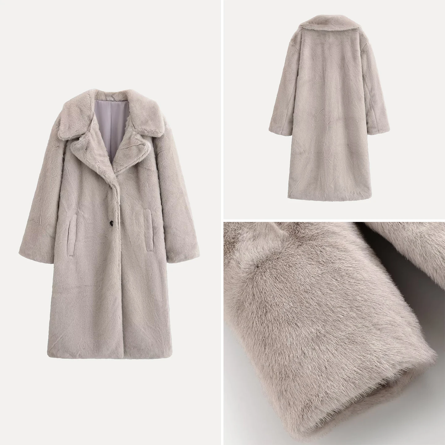 Faionable Long Length Artificial Fur Effect Coat Women's Sle Autumn New Arrival Z Brand Long Sve Notched Collar
Faionable Long Length Artificial Fur Effect Coat Women's Sle Autumn New Arrival Z Brand Long Sve Notched Collar