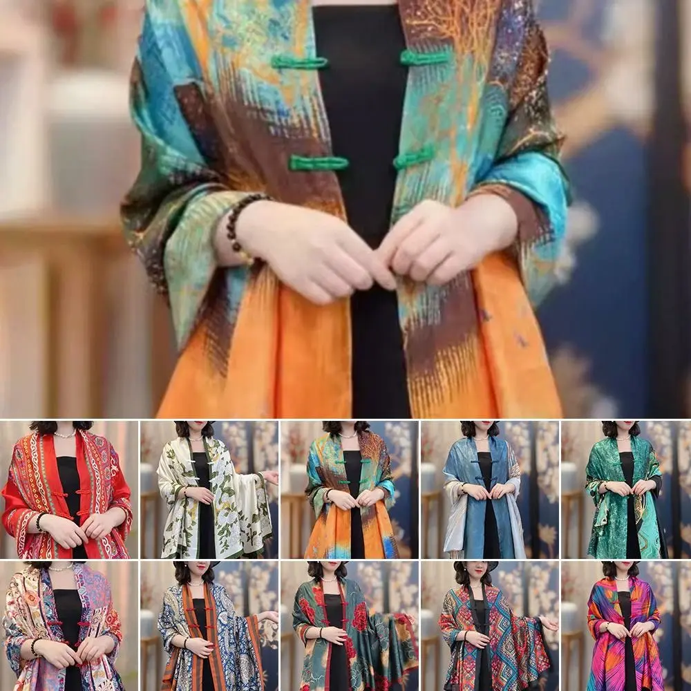 Ethnic Style Satin Buckle Shawl Coats Sun Protection Thin Silk Scarf Headscarf Sunscreen Evening Prom Cape For Women Lady Girl
Ethnic Style Satin Buckle Shawl Coats Sun Protection Thin Silk Scarf Headscarf Sunscreen Evening Prom Cape For Women Lady Girl