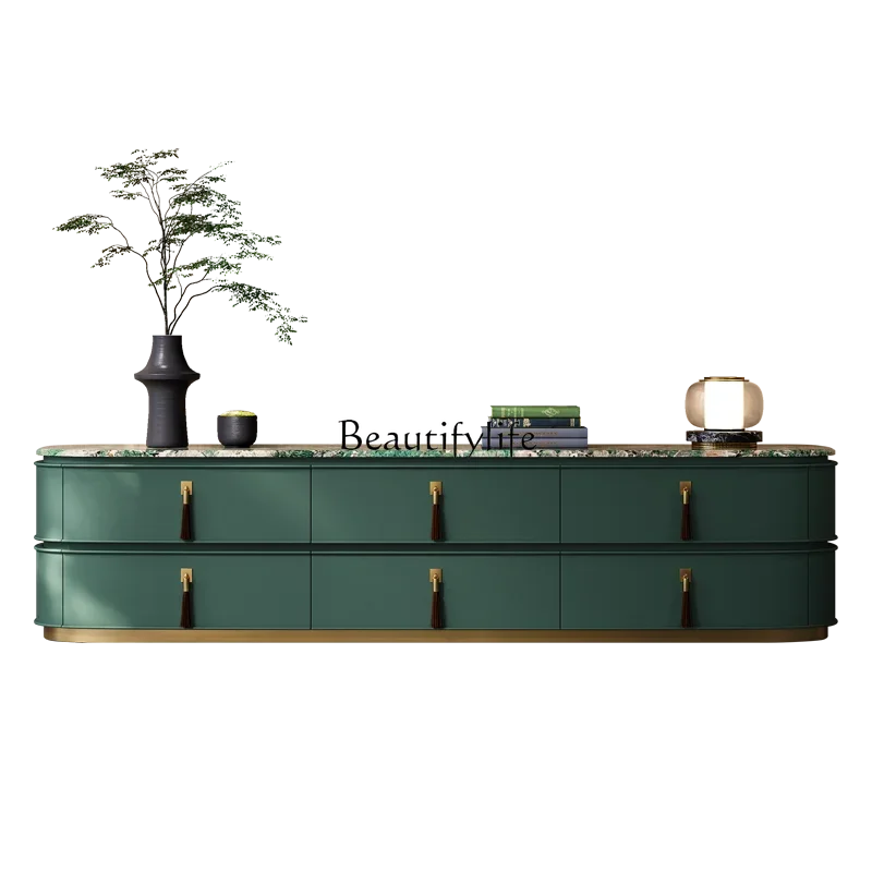 Light luxury TV cabinet, living room fashion customization, post-modern Italian high-end marble coffee table floor cabinet
Light luxury TV cabinet, living room fashion customization, post-modern Italian high-end marble coffee table floor cabinet